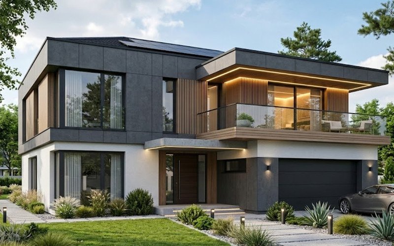 Elegant Two-Storey House Exterior